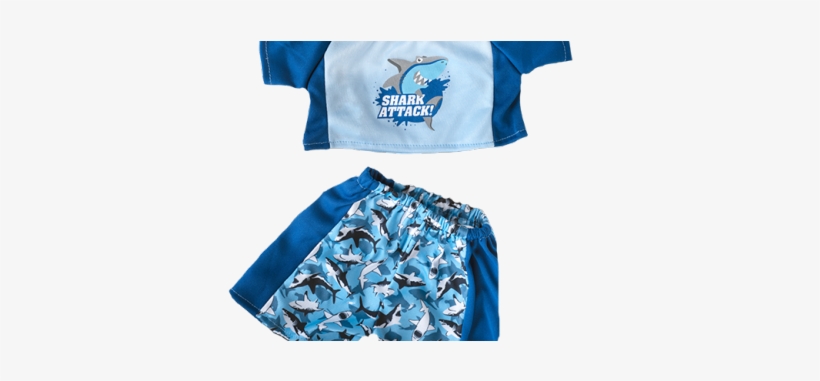 Add To Basket - Stuffems Toy Shop Shark Swimming Outfit Most 14" -, transparent png