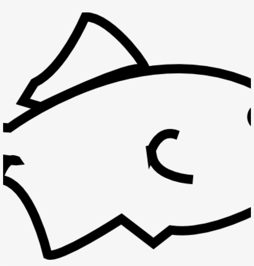 Fish Clipart Outline Bird Clipart Hatenylo - Fish Outline Transparent, transparent png