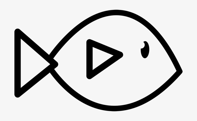 Fish Outline Rubber Stamp - Fish Stick Figure Png, transparent png