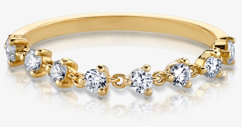 Diamond Chain Tennis Ring - Ring, transparent png