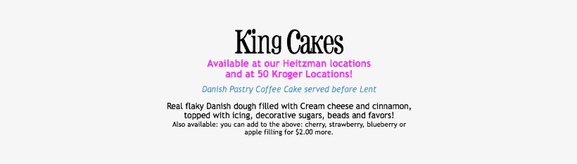 King Cakes Available At Our Heitzman Locations And - Cupcakes For A Cause, transparent png