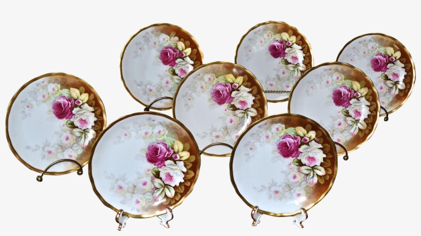 Limoges Piece Signed Dessert Set With Gold - Limoges, transparent png