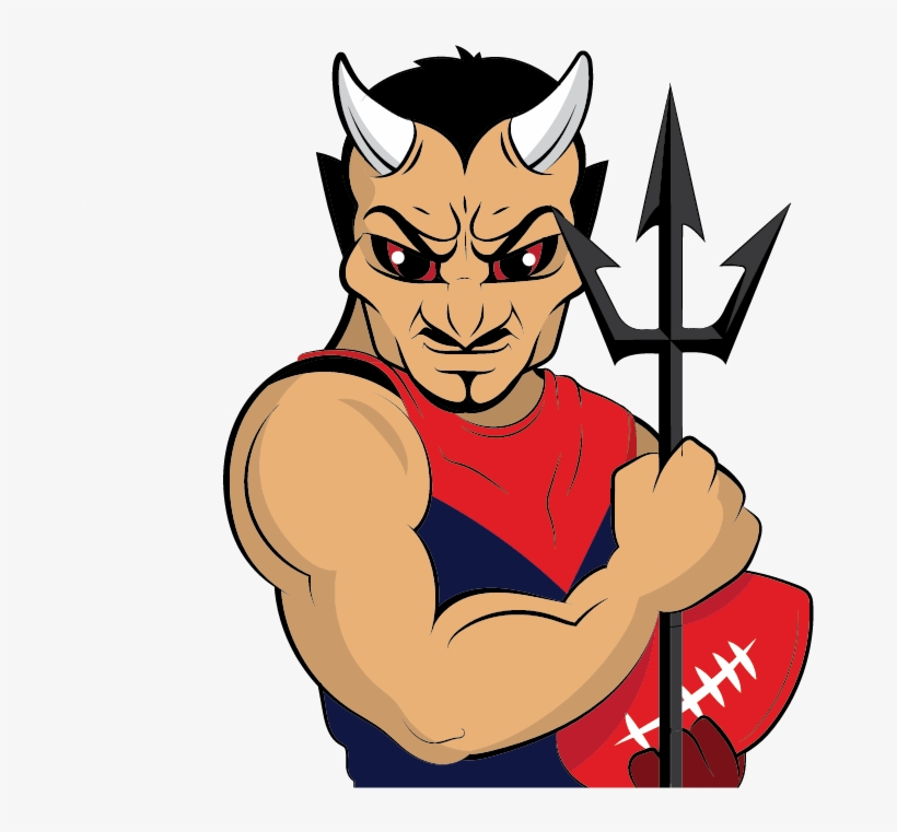 Demon Clipart Demonic - Go Melbourne Demons, transparent png