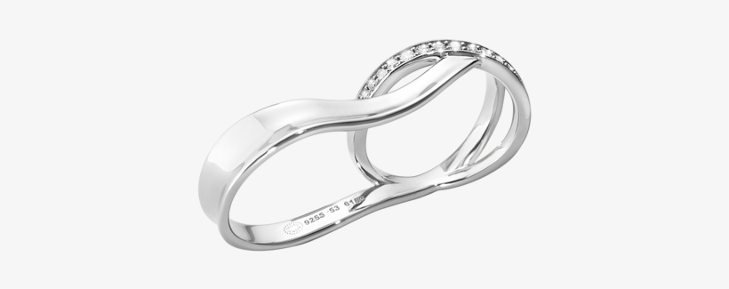 Georg Jensen Marcia Silver And Diamond Set Double Two - Marcia Ring Sterling Silver With Brilliant Cut Diamonds, transparent png