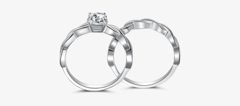 Intertwined Love Engagement Wedding Ring Set Of 2 925 - Wedding Ring, transparent png