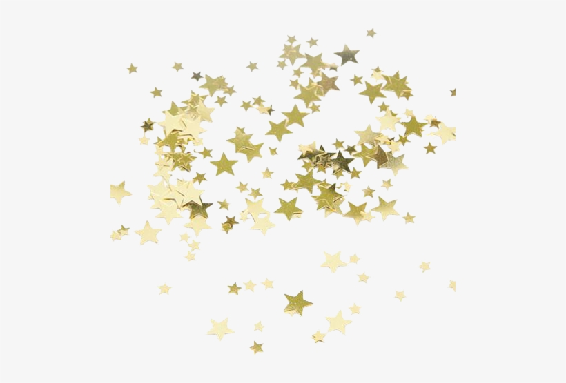 Gold Confetti Overlays Png Related Keywords - Gold Star Confetti Png, transparent png