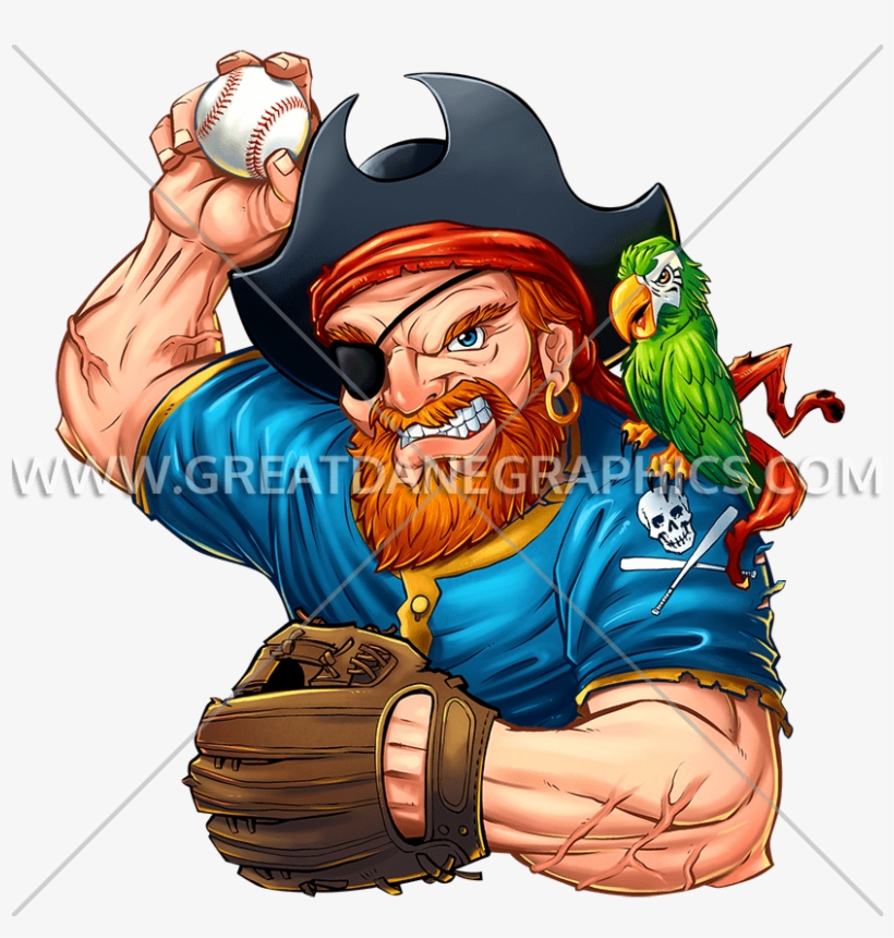 Pirate Baseball Player - Cartoon, transparent png