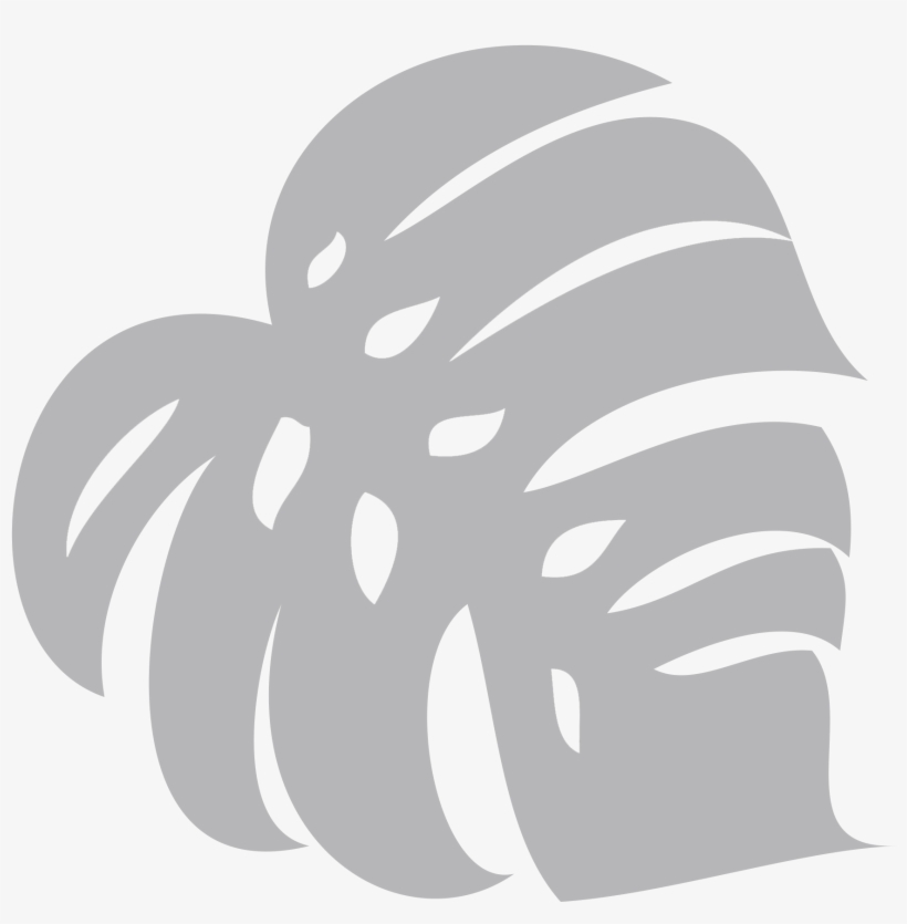 Web - Cartoon Monstera Leaf, transparent png