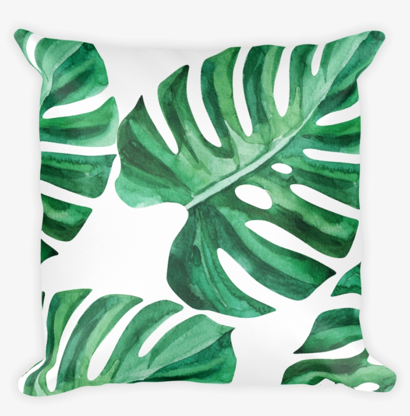 Monstera Leaf Throw Pillow - Throw Pillow, transparent png
