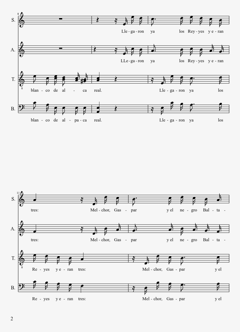 Los Reyes Magos Sheet Music Composed By Ariel Ramirez - Clare Benediction Sheet Music, transparent png