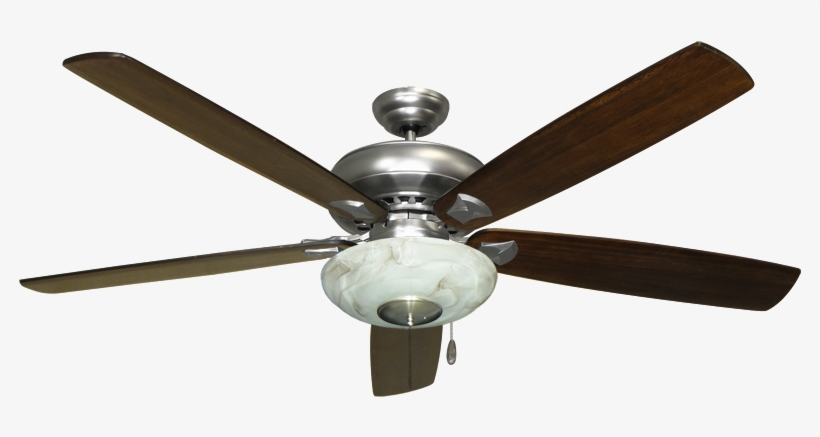 Tiara Satin Steel Ceiling Fan With 72″ Arbor Series - Ceiling Fan, transparent png