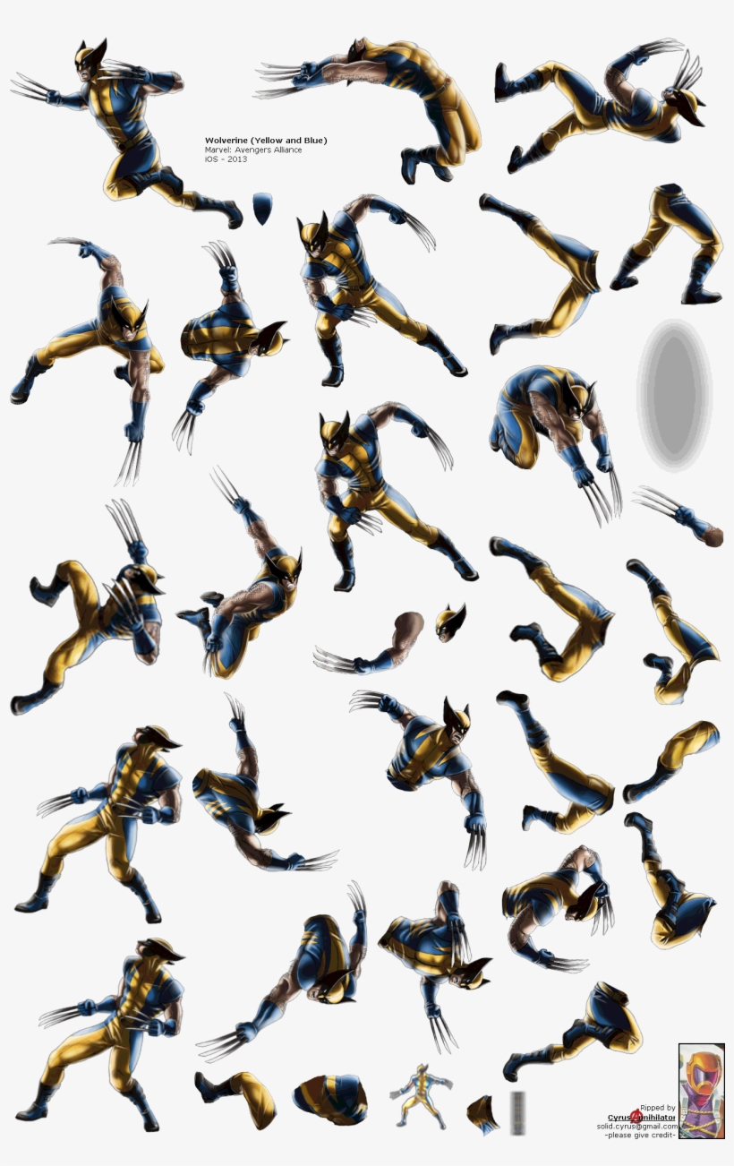 Click To View Full Size - Marvel Avengers Alliance Wolverine Sprite, transparent png