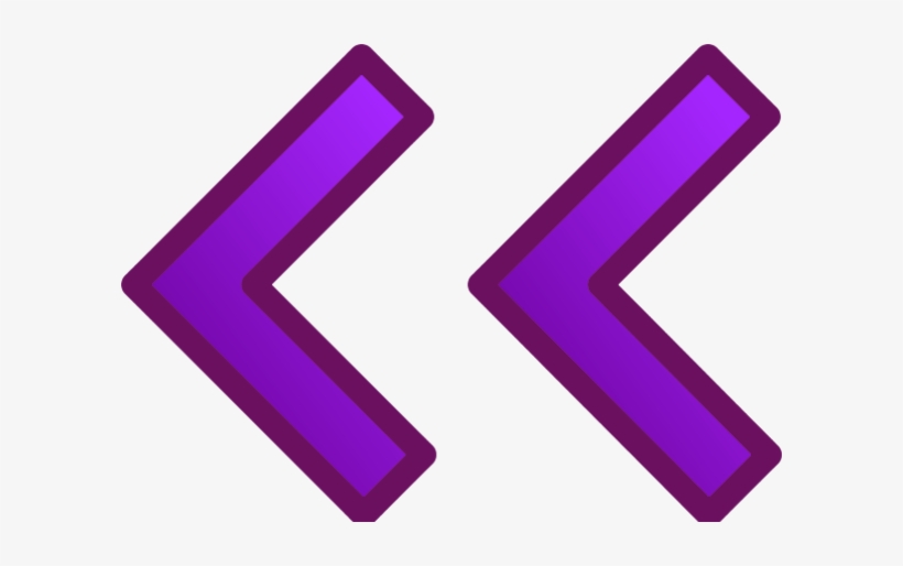 Double Arrows Pointing Left Clipart - Png Purple Arrow Pointing Down, transparent png