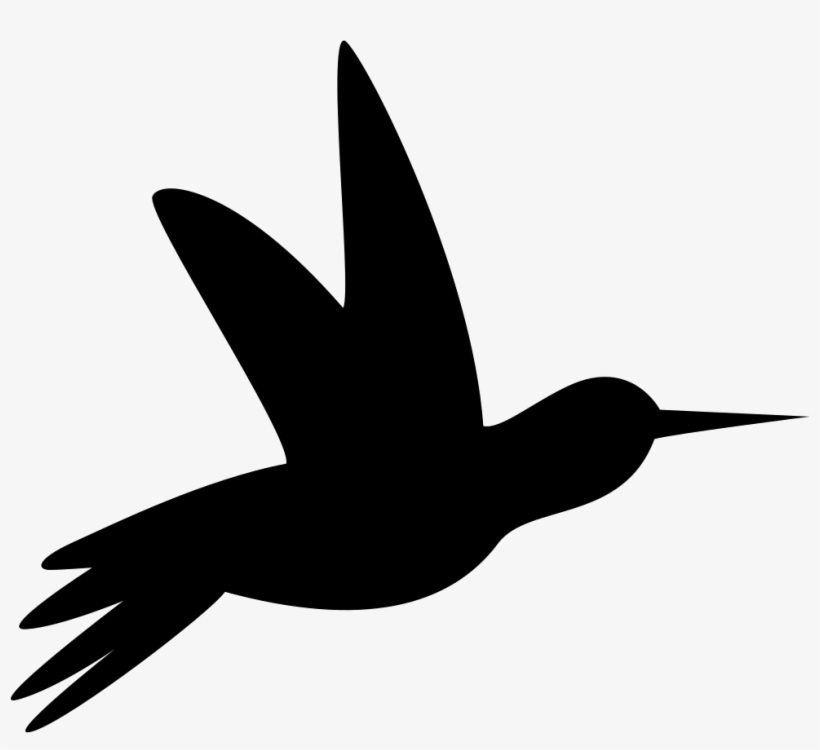Humming Bird Black Side Silhouette Comments - Silueta De Colibri Png, transparent png