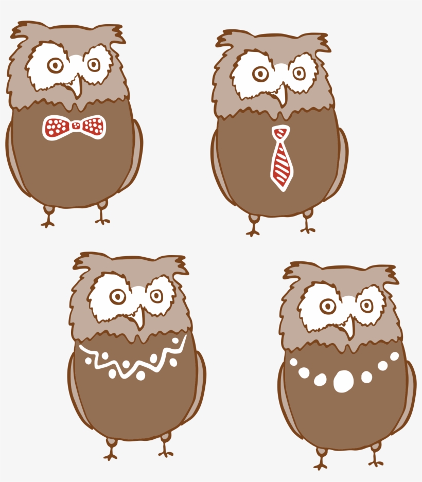 This Free Icons Png Design Of Anthropomorphic Owls, transparent png