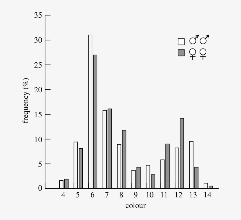 Frequency Distribution Of The Colour Of 190 Male Owls - Diagram, transparent png