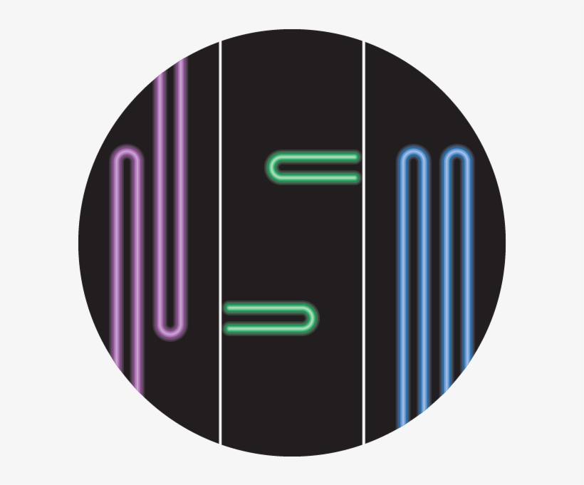 Neon Space Moon - Circle, transparent png