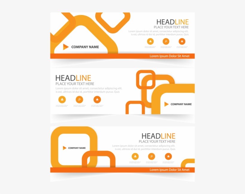 Abstract Orange Business Banner Template Template - Web Banner, transparent png