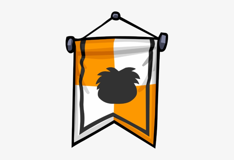Orange Banner Png Image - Club Penguin, transparent png
