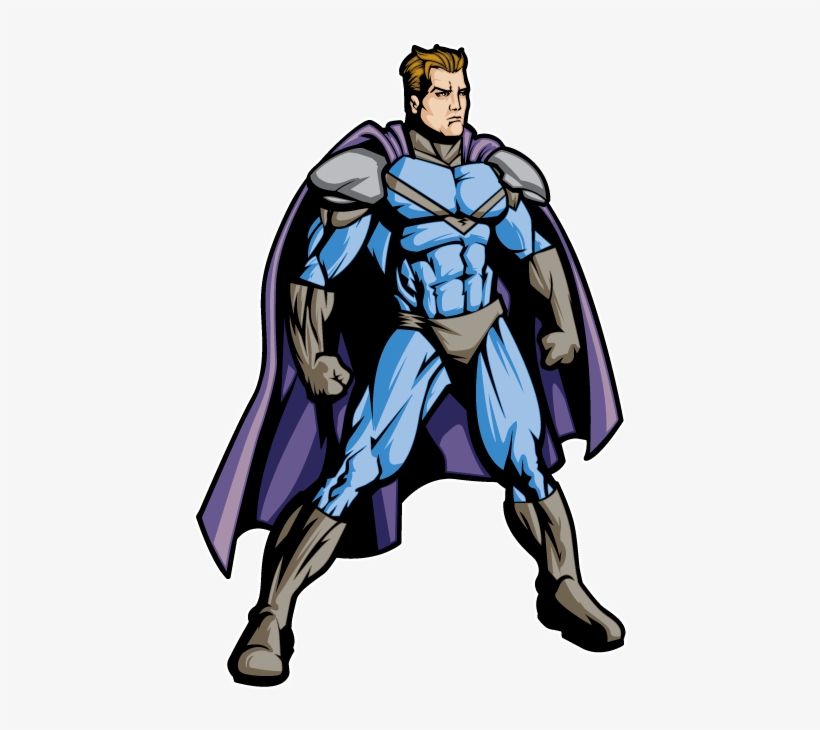 Superhero Blue Standing - Superhero, transparent png