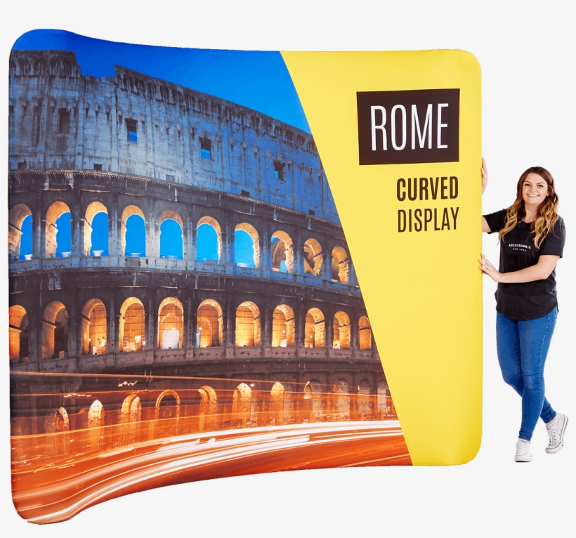 Rome Curved Fabric Stand - Colosseum, transparent png