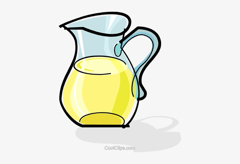 Jug Of Lemonade Royalty Free Vector Clip Art Illustration - Black And White Clipart Of Jug, transparent png