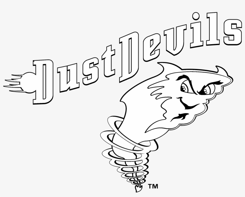 Tri City Dust Devils Logo Black And White - Tri City Dust Devils, transparent png