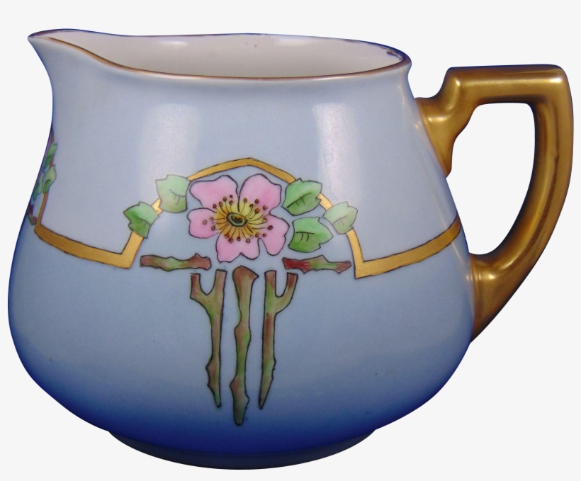 Limoges Arts & Crafts Rose Motif Cider/lemonade Pitcher - Tableware, transparent png