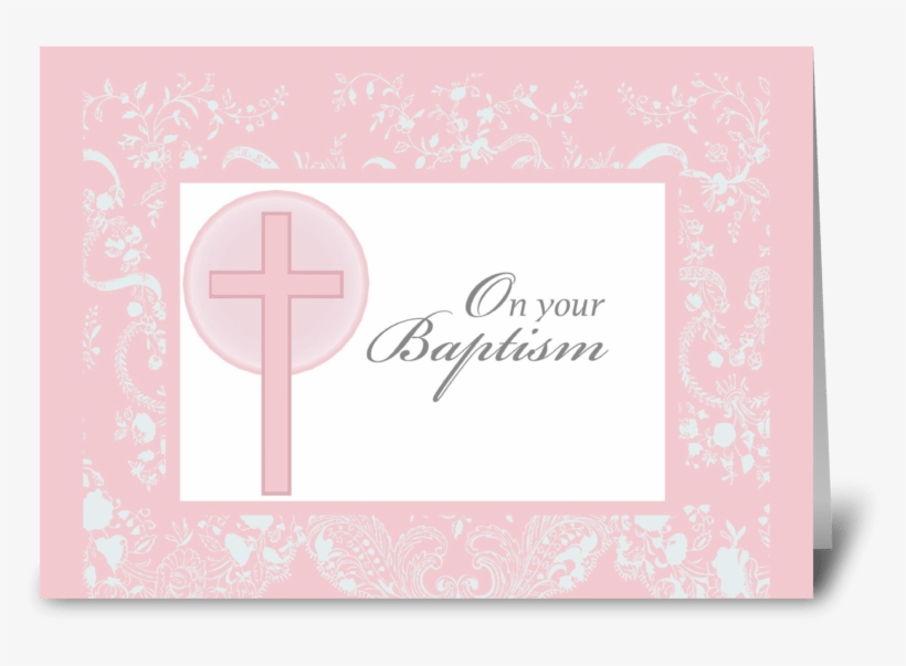 2790 Christening, Pink Lace, Baptism Greeting Card - Cousin, Boy On Baptism Card, transparent png