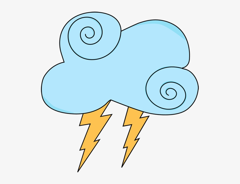 Light Blue Swirl Cloud With Lightning - Cloud, transparent png