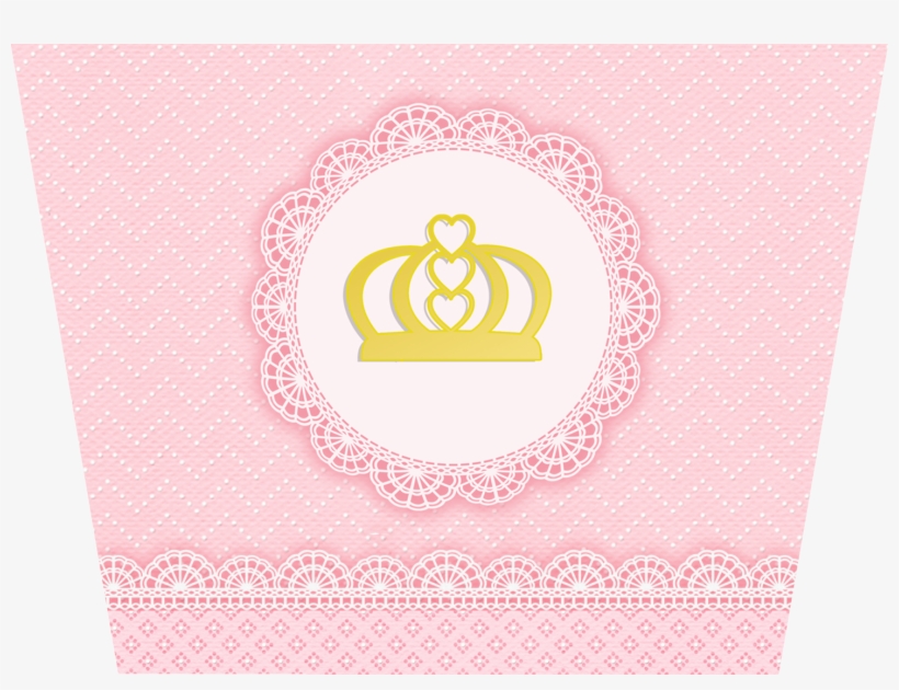 Golden Crown And Pink Lace Free Printable Labels - Illustration, transparent png