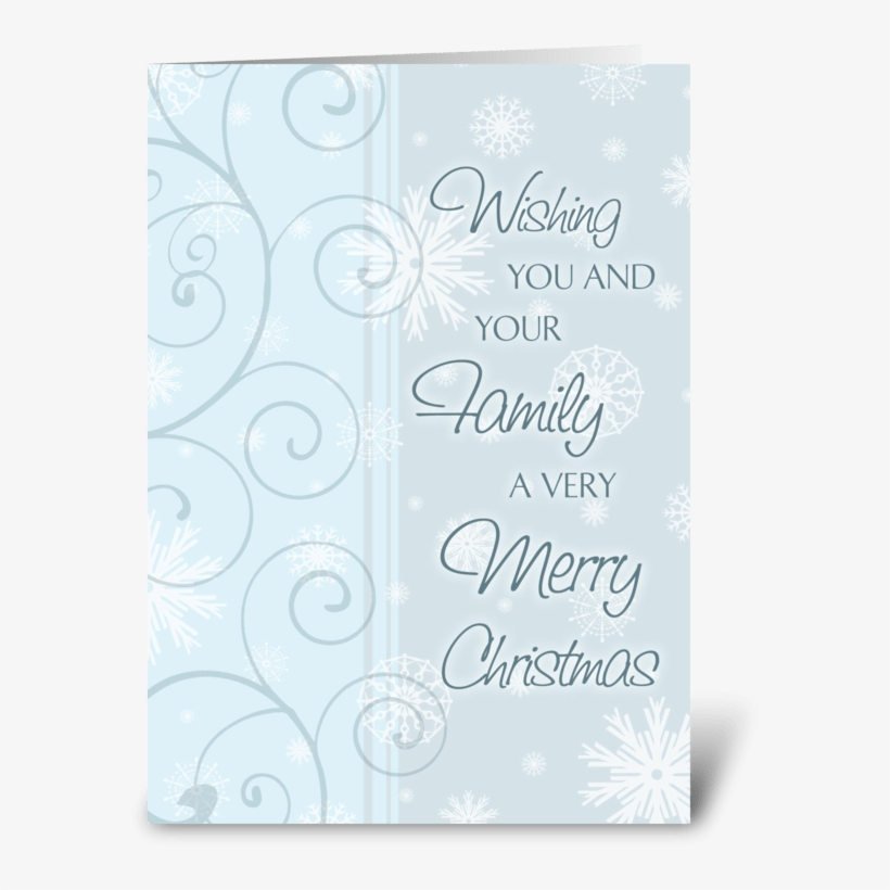 Merry Christmas Light Blue Swirl Greeting Card - Style And Apply Merry Christmas Wall Decal, Green, transparent png