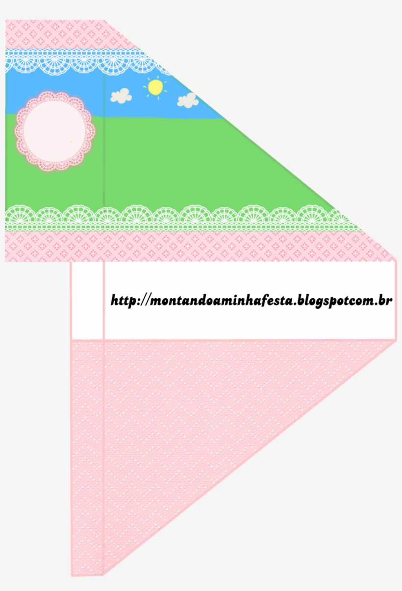 Country Field With Pink Lace Free Printable Napkin - Porta Guardanapo Peppa Pig, transparent png