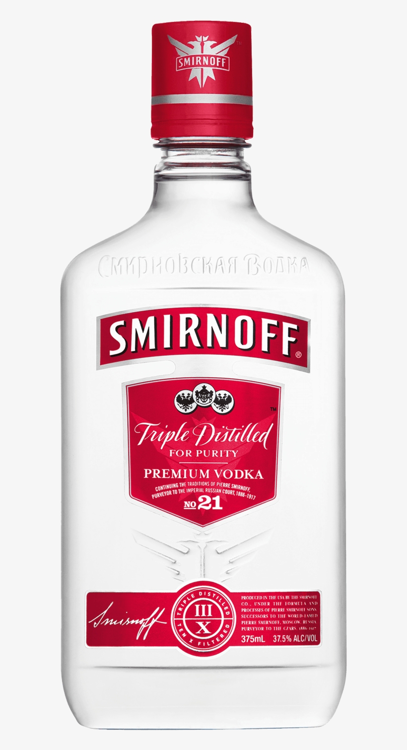 Smirnoff Vodka 375ml - Smirnoff 375ml, transparent png