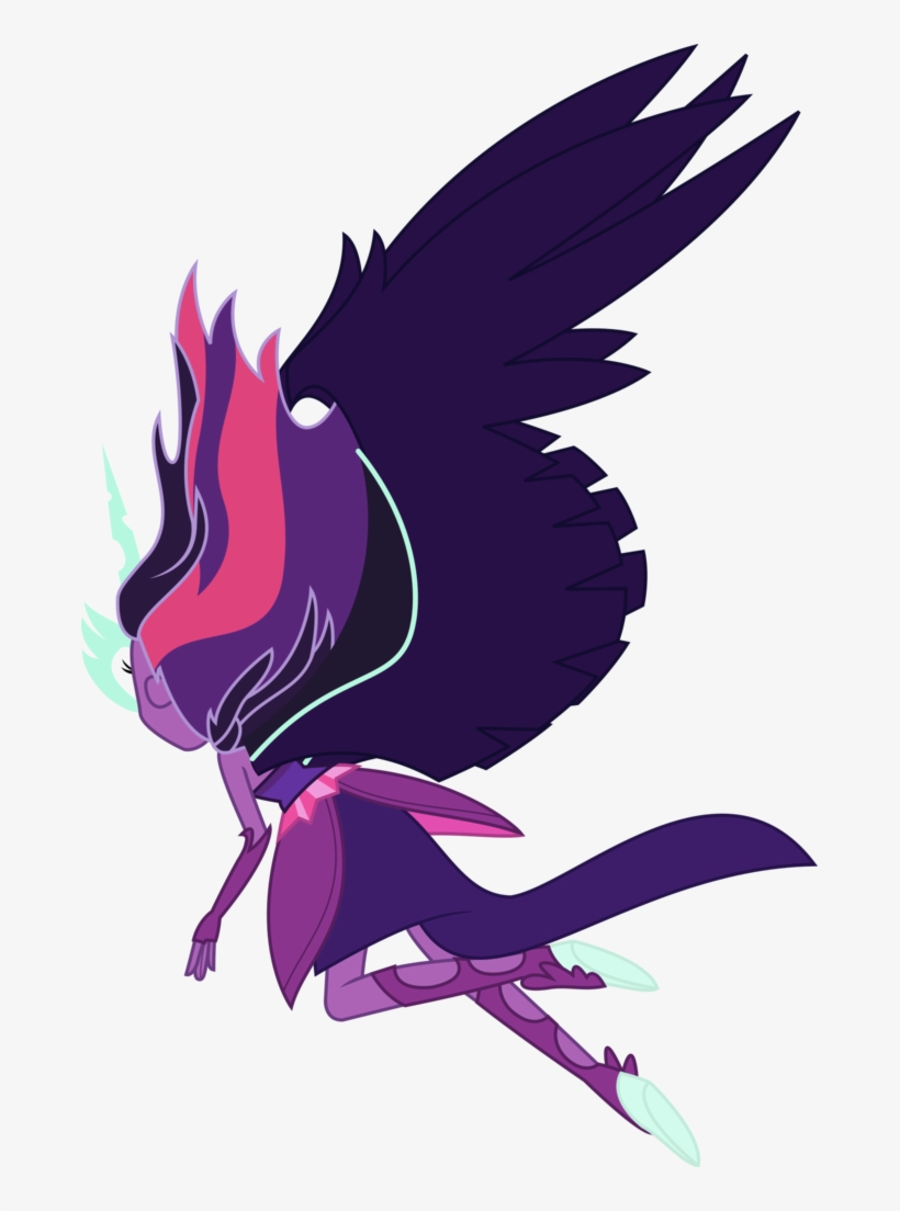Sketchmcreations, Commission, Equestria Girls, Flying, - Midnight Sparkle Vector, transparent png