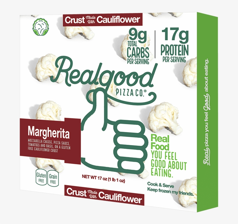 Nutritional Info - Real Good Food Co Cauliflower Pizza, transparent png