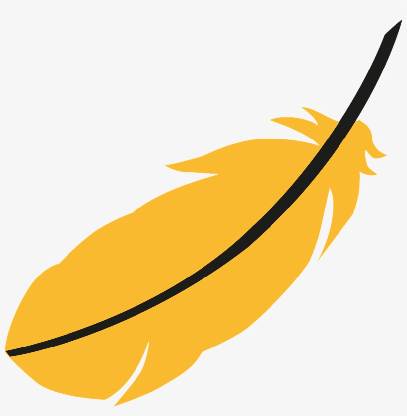 Yellow Feather Clipart, transparent png