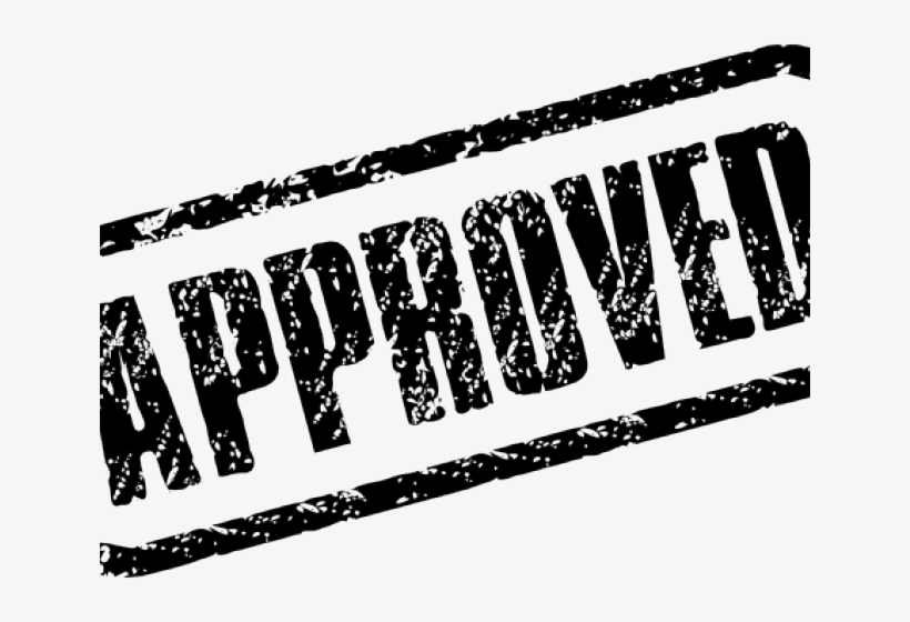 Stamp Clipart Black And White - Approved Stamp, transparent png