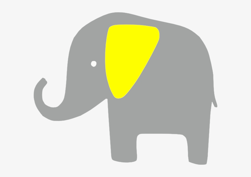 How To Set Use Elefante Amarillo Clipart - Gray And Yellow Elephant Clipart, transparent png