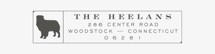 Boxed Dog Address Stamp, transparent png