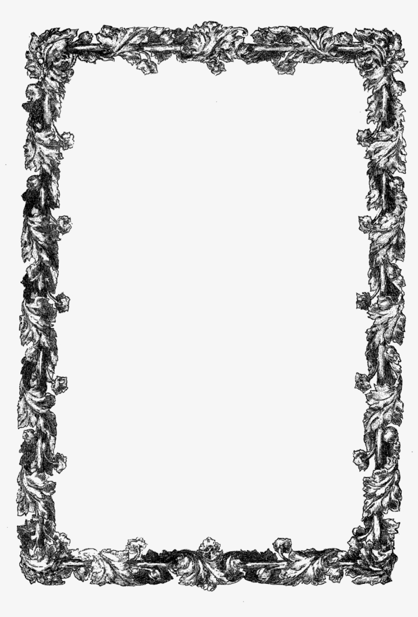 Digital Stamp Design - Botanical Frame, transparent png