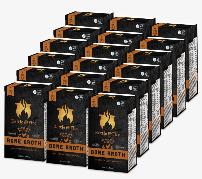 18 Pack V=1538497318 - Kettle & Fire, Bone Broth, Beef, 16.9 Oz (480 G), transparent png