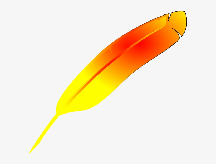 Yellow Orange Feather, transparent png