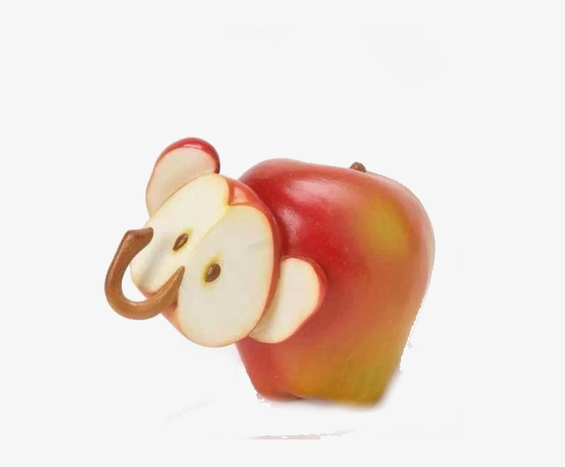 Elefante Previous - Fruit Art With Apple, transparent png