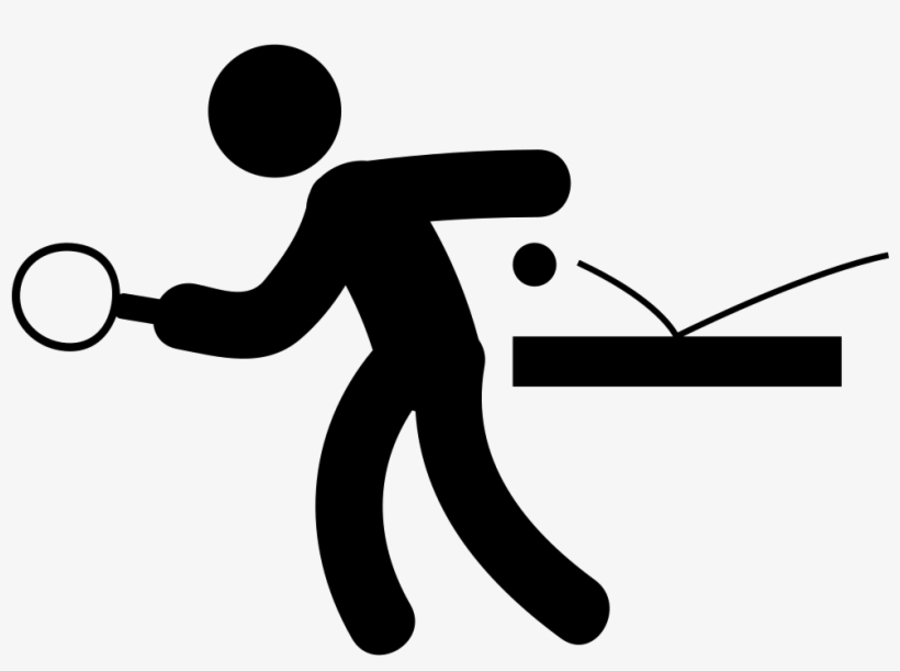 Man Playing Ping Pong Comments - Ping Pong Stick Figure, transparent png