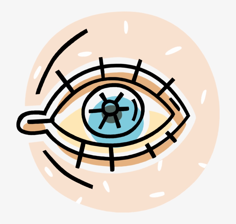 Vector Illustration Of Human Eye Eyeball - Clip Art, transparent png