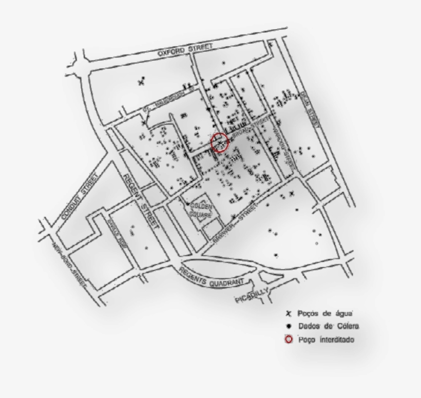 Mapa De John Snow Mostrando Os Casos De Cólera Durante - John Snow, transparent png
