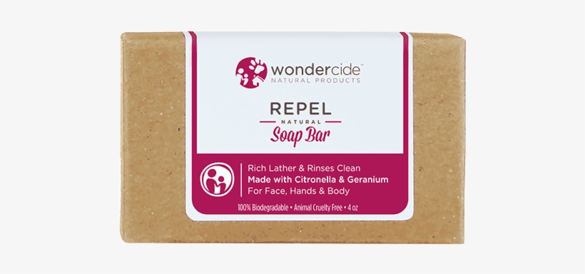 Natural & Organic Soap Bar With Citronella & Geranium - Wondercide Flea And Tick Shampoo, transparent png