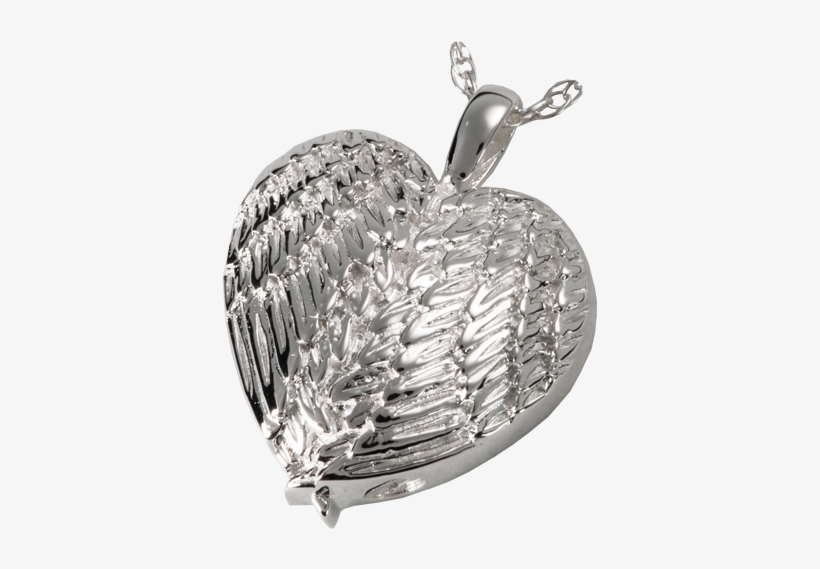 Wholesale Cremation Jewelry Angel Wing Heart - Memorial Gallery Mg-3202wg Cremation Jewelry Angel, transparent png