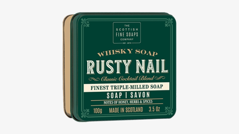 Scottish Whiskey Soaps - Scottish Fine Zepen Rusty Nail Zeep Tin, transparent png